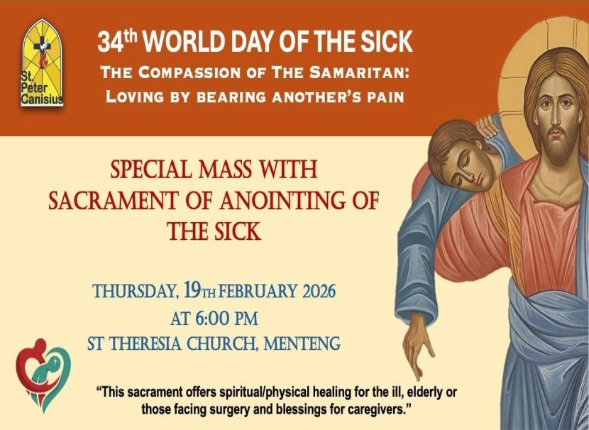 Special Mass with Sacrament of Anointing of The Sick - Thu 19th February 2026 6PM