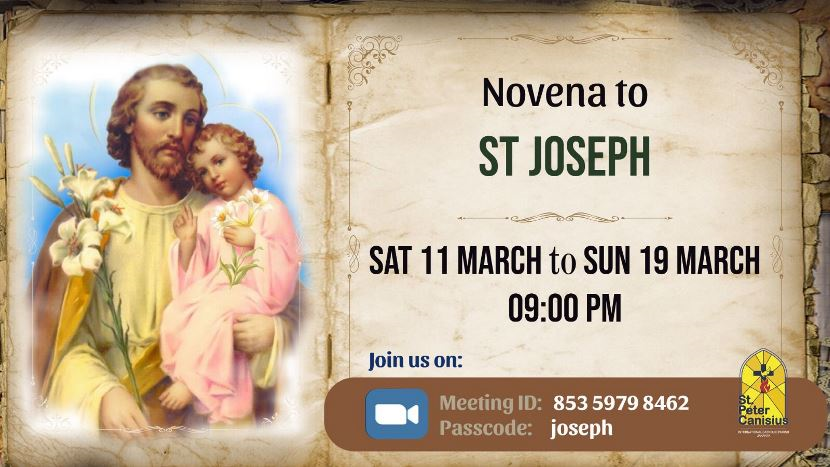 Novena to St. Joseph - Sat 11 March to Sun 19 March 2023
