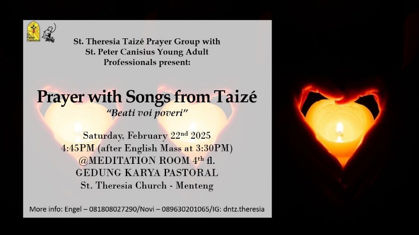 Prayer with Songs from Taize - Sat February 22nd, 2025