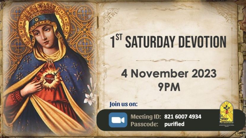 Novena 1st Saturday Devotion - November 4th, 2023