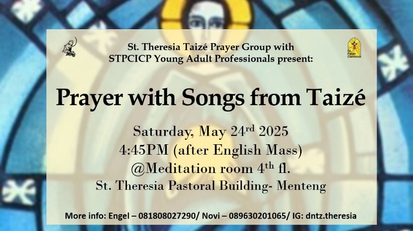 Prayer with Songs from Taize - Sat May 24th, 2024 4:45 PM