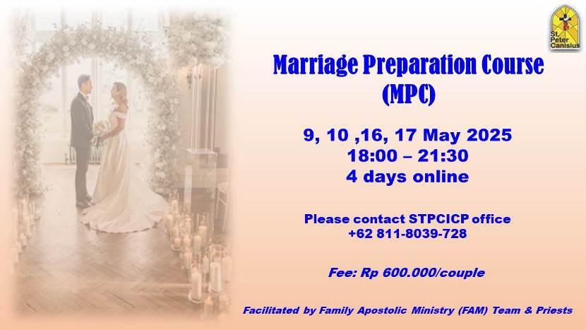 Marriage Preparation Course(MPC) - 9, 10, 16, 17 May 2025