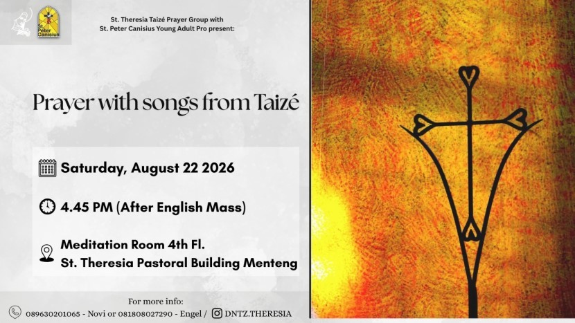 Prayer with Songs from Taize - Saturday August 22, 2026 4.45PM